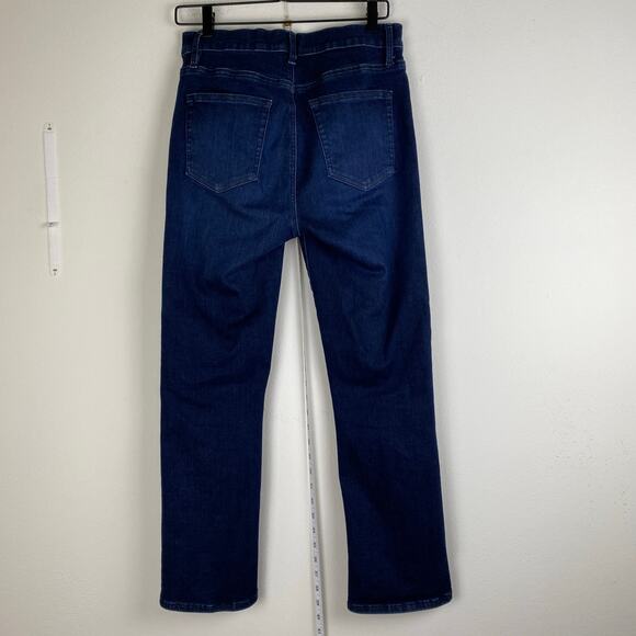 FRAME Le High Straight Jeans Size 29 Dante Blue Stretch Organic Denim Staple - Picture 8 of 16
